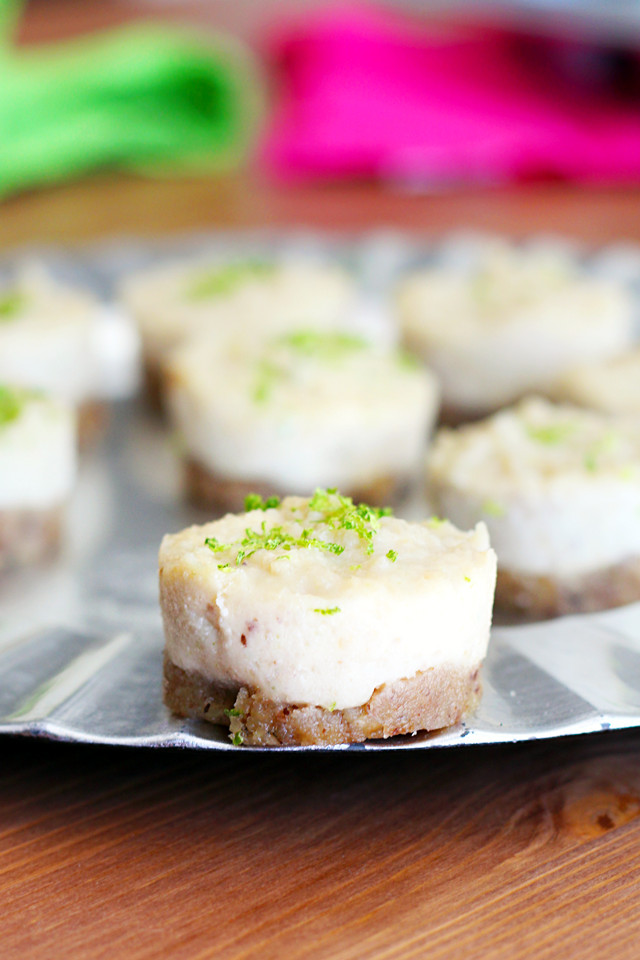 Mini Vegan Key Lime Cheesecakes don't miss dairy